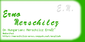 erno merschilcz business card